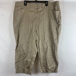 Lane Bryant Totally Cropped Pants 22 Tan New NWT
